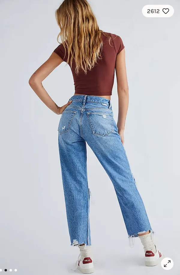 Boyish Tommy High Rise Straight Distressed Jeans - Image 2