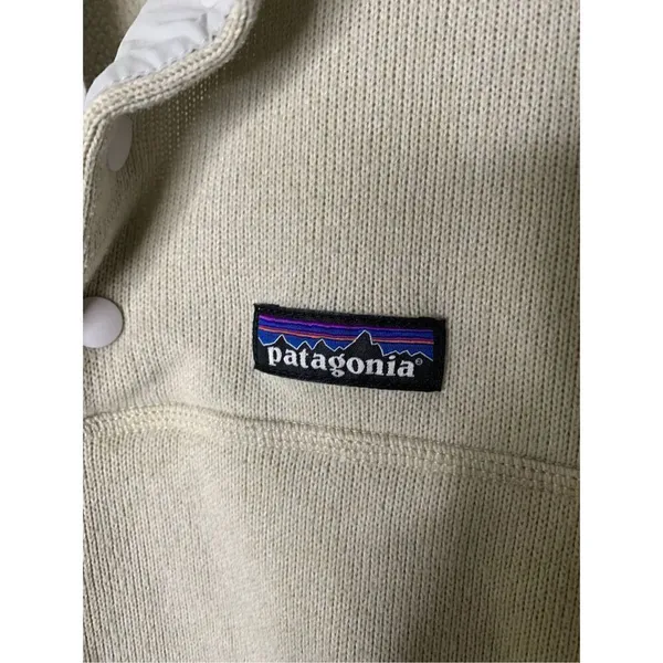 Patagonia Better Sweater Marsupial Pullover Fleece off white women's medium - Image 3