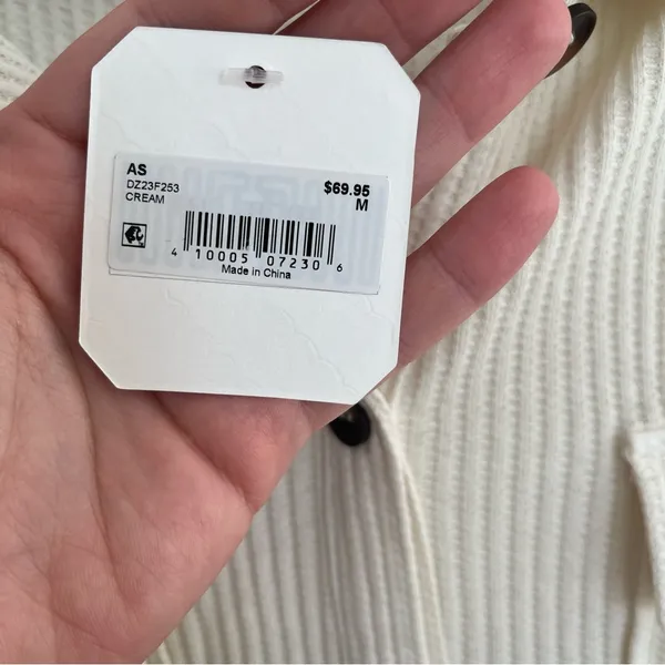NEW Altar’d State White Jacket Size Medium Oversized Fit Easily fits as XL NWT - Image 6