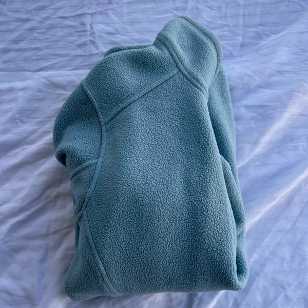 Patagonia Classic Synchill Marsupial Light Blue Pullover Women’s Sweater Sz L - Image 13