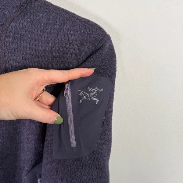 Arc'teryx Covert Hoodie Purple Fleece Jacket Full Zip Outdoor Gorpcore Womens Sm - Image 3