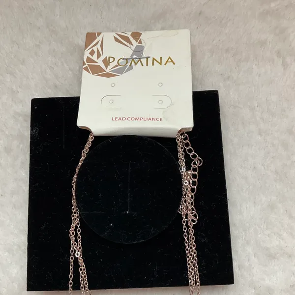 Pomina Three tier Rise Gold tone Necklace - Image 4