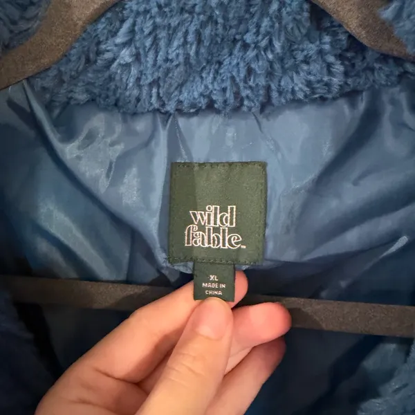 Wild Fable Deep Blue Teddy Jacket - Image 3