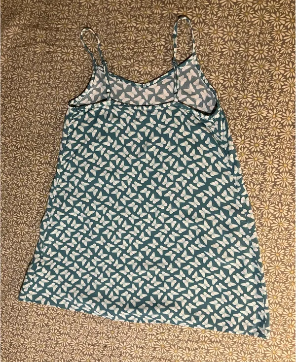 Little Girl’s Blue Butterfly Print Cami Dress - Image 4