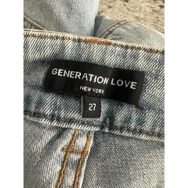Generation Love Justine Button Fray Denim Pants Jeans 27 - Image 4