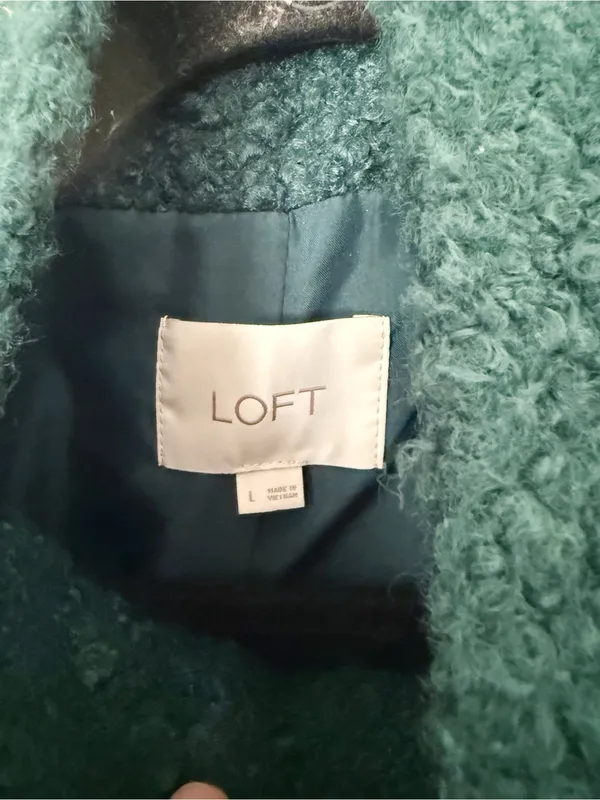 Loft Funnel Neck Coat Sz L - Image 4