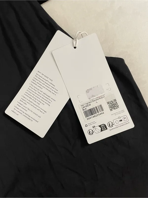 Lululemon Wundermost Ultra Soft Nulu High-Neck Black Sleeveless Bodysuit Size L - Image 9