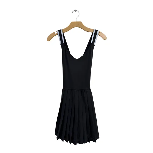OFFLINE by Aerie Black Pleated Tennis Dress Perforated Mini Athletic Size Small - Image 2