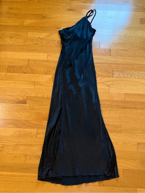 Anthropologie Blank London Black One Shoulder Asymmetrical Dress - Image 2