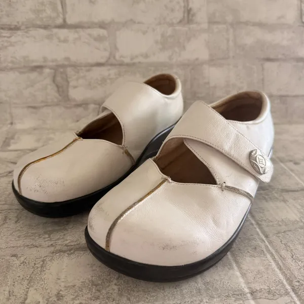 Alegria Kai 600 White Leather Mary Jane Orthopedic Clinical Nurse Comfort 39 (9) - Image 2