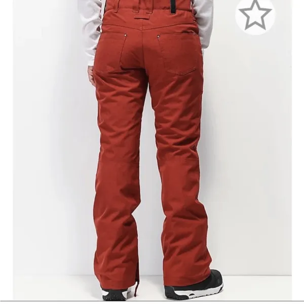 Aperture Cystaline waterproof 10K burgundy red snowboarding pants sz S - Image 2