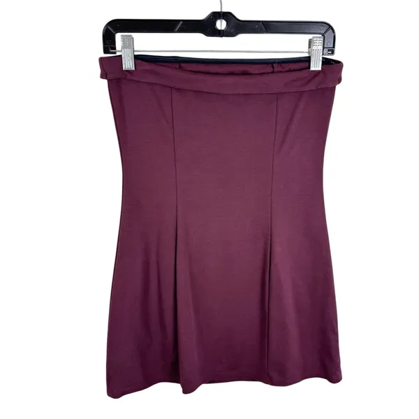 Altar'd‎ State Burgundy Strapless Anti Slip Knit Bodycon Mini Dress Size S - Image 2
