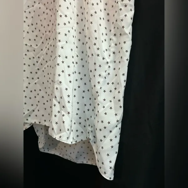 aerie Women’s White & Brown High Low Star Tank Top Sleeveless Blouse SZ MD NWT - Image 4