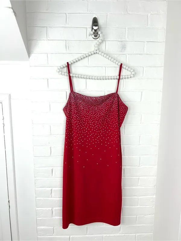 Red Glitter Sparkle Dress - Image 3