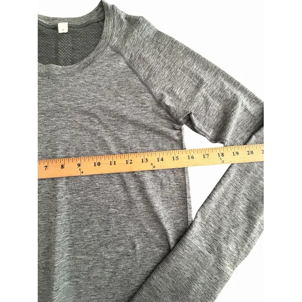 Lululemon Swiftly Womens Size 8 Gray Top Tech Long Sleeve Activewear #JJJ3-4 - Image 5