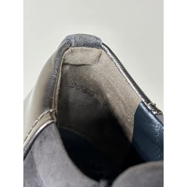 Paul Green Toby Low Top Sneakers Women's 5 Charcoal Grey Suede Metallic‎ Shoes - Image 13