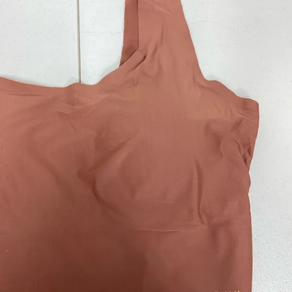 NWOT Danskin dark tan seamless smooth soft stretch square neck padded bra XL‎ - Image 2