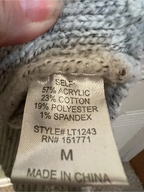 Gilli Women's Size Medium Mock Neck Turtleneck Sweater Light Gray Stretch LT1243 - Image 11