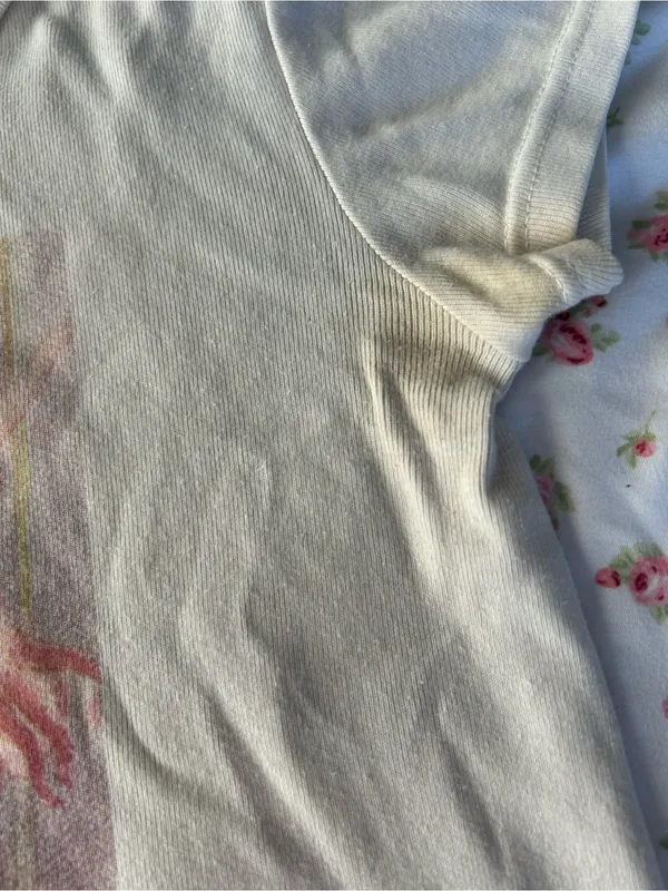 Brandy Melville Cream Short-Sleeve Tee with Whimsical Graphic - Image 2