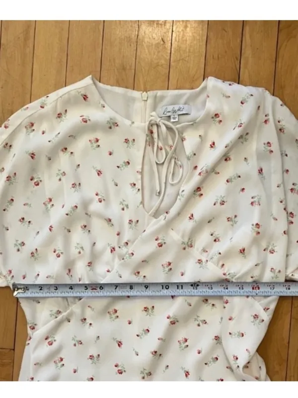 Love, Whit by Whitney Porter White Floral Dress size Large - Image 9