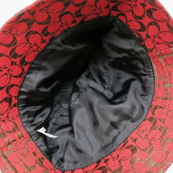 Vintage Y2K Red & Brown GG Logo Bucket Hat - Image 6