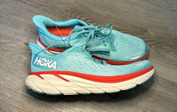 Hoka One One Clifton 8 Women's Aquarella, Eggshell Blue - Image 4