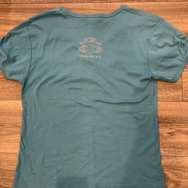 Harley-Davidson ladies baby doll tee shirt. Size: XL. - Image 4