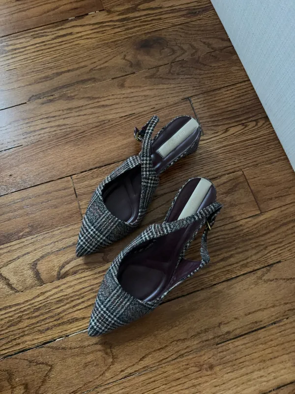 Franco Sarto Heels Plaid - Image 3