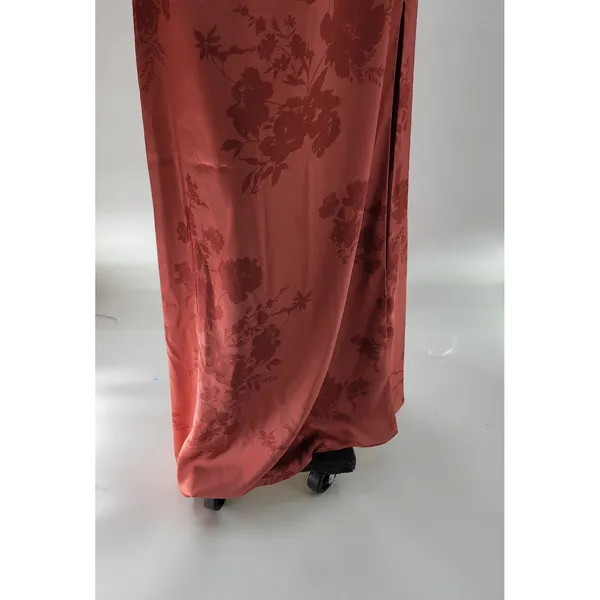 Birdy Grey Kira Dress XL Wild Rose Whimsical Bloom Matte Satin One Shoulder Maxi - Image 10