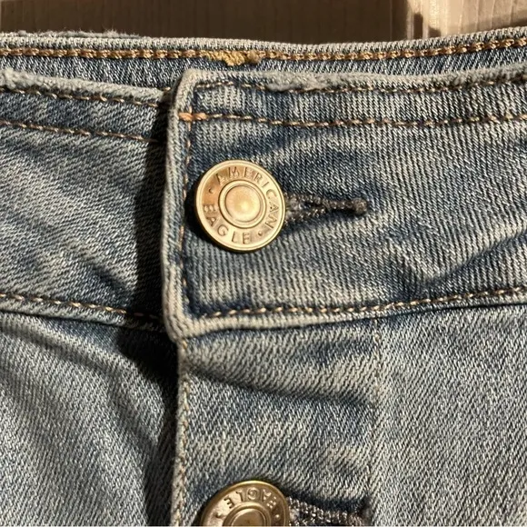 American Eagle Super Stretch High Rise Button Denim Skirt Size‎ 6 Cotton 90’s - Image 7