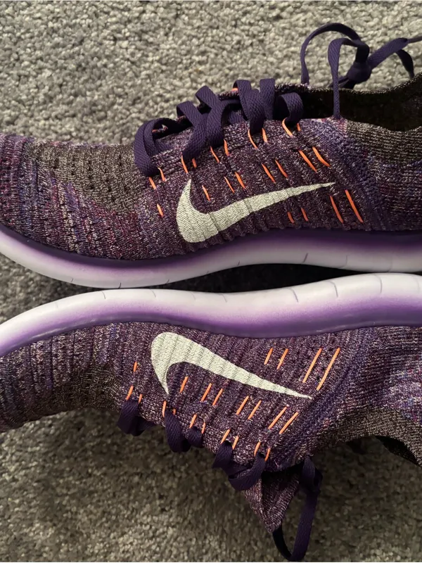 Nike Women's Free Purple Knit Running Sneakers, Size 8.5 - Image 2