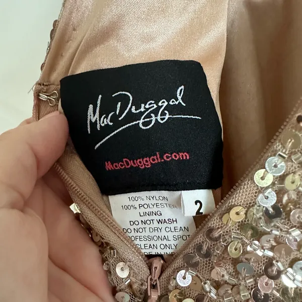 Mac Duggal Sequin Mini Sleeveless‎ Cocktail Dress in Gold- NWT - Image 6