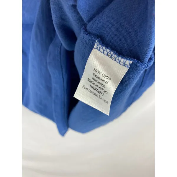 Nine West Ruffle Sleeve V Neck Tshirt Blue Size Medium - Image 4