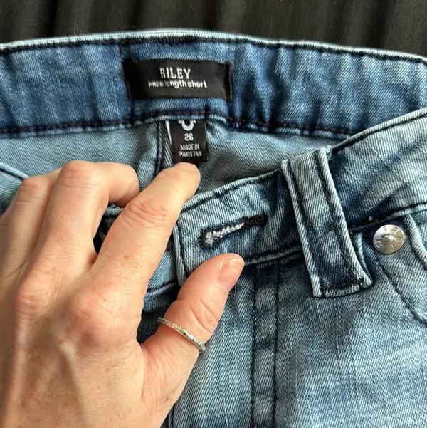True Religion Jean Shorts Riley Knee Length - Image 4