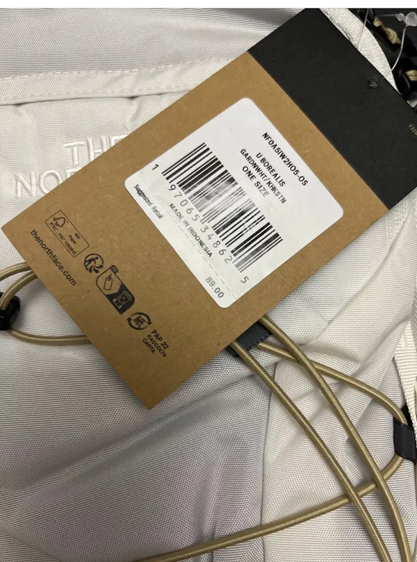 The North Face Unisex Borealis Laptop Backpack Gardenia White New w/tag - Image 3