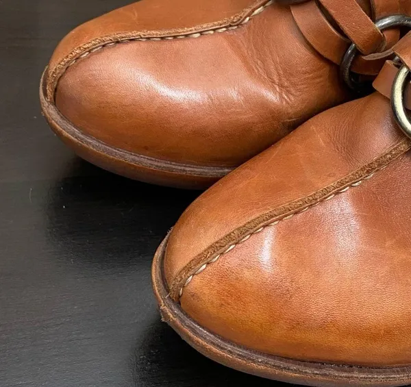 FRYE Boots Cognac Cheryl Triple Ring Clog Mules Size 8.5M - Image 8
