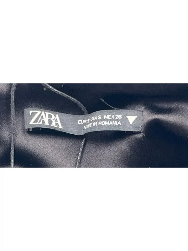 NWT Zara Black Satin Strapless Cross Front Tube Top S - Image 8
