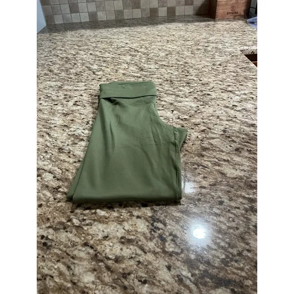 OFFLINE by Aerie Real Me Crossover Leggings S Petite Green High Rise 7/8 25" - Image 3
