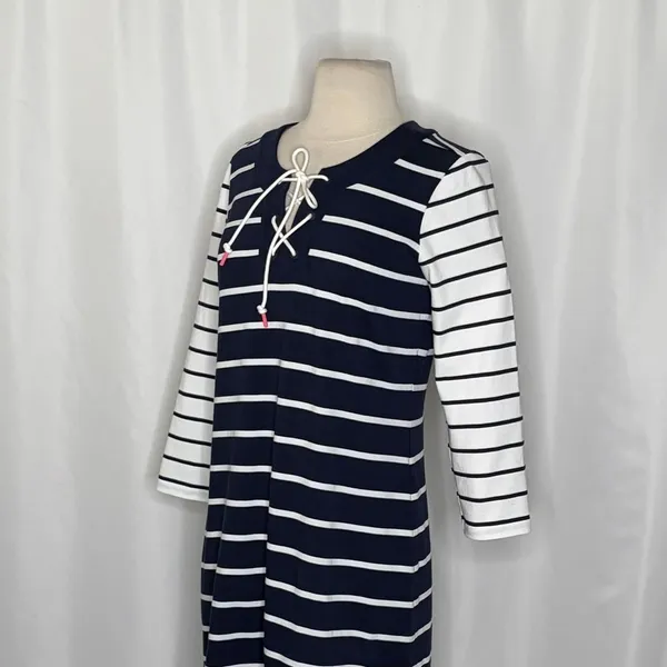 NWT!! TOMMY BAHAMA Floricita Stripe Shift Dress Navy Blue‎ White Stripe X-Small - Image 7