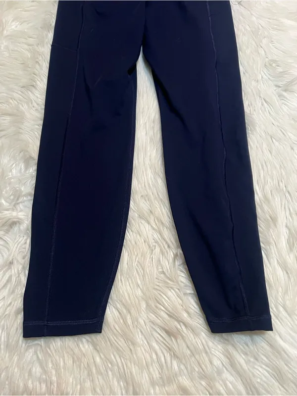 Gap Fit Women's Size Large Regular Maternity Leggings Compression Navy Uniform - Image 8