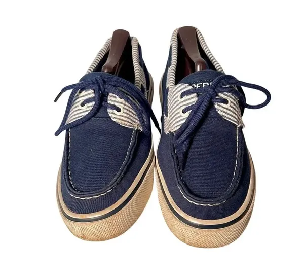 Sperry Top-Sider Seer Sucker Blue Stripes Deck Boat Casual Shoes Women’s US 7 - Image 4