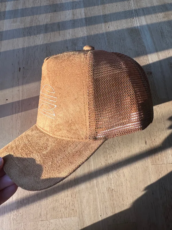 Western boot stitch trucker hat Brown - Image 2