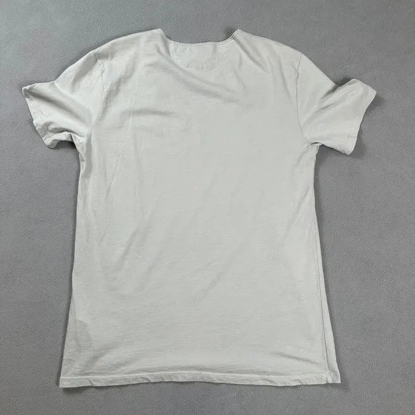 ZARA Deluxe T Shirt L Basic U Neck Short Sleeve Tee Top Light Gray Soft Classic - Image 2