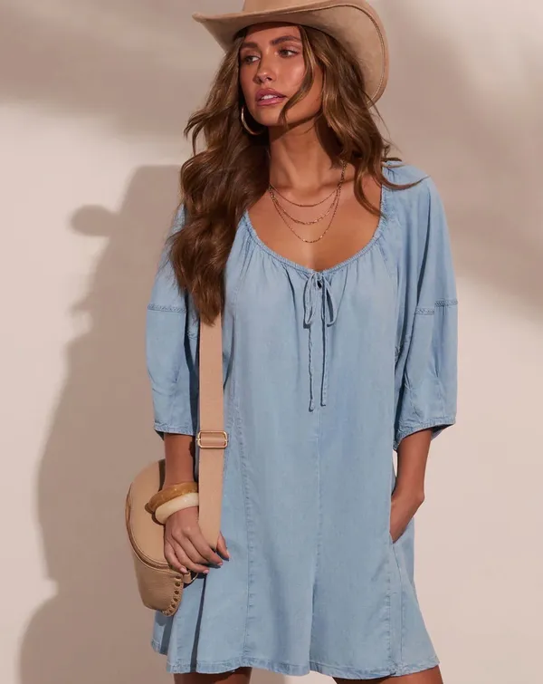 Vici Denim Romper - Image 3