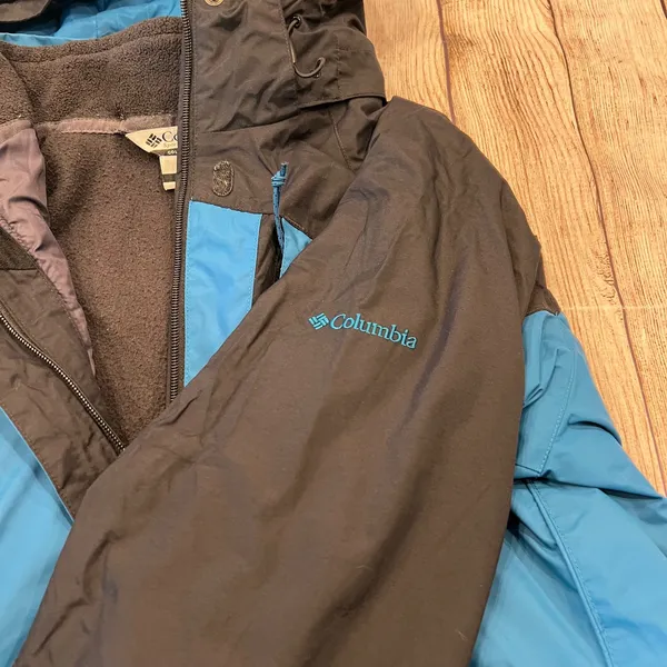 Columbia Interchange 3-in-1 Jacket Womens Large Blue Black Fleece Liner XL7628 - Image 5