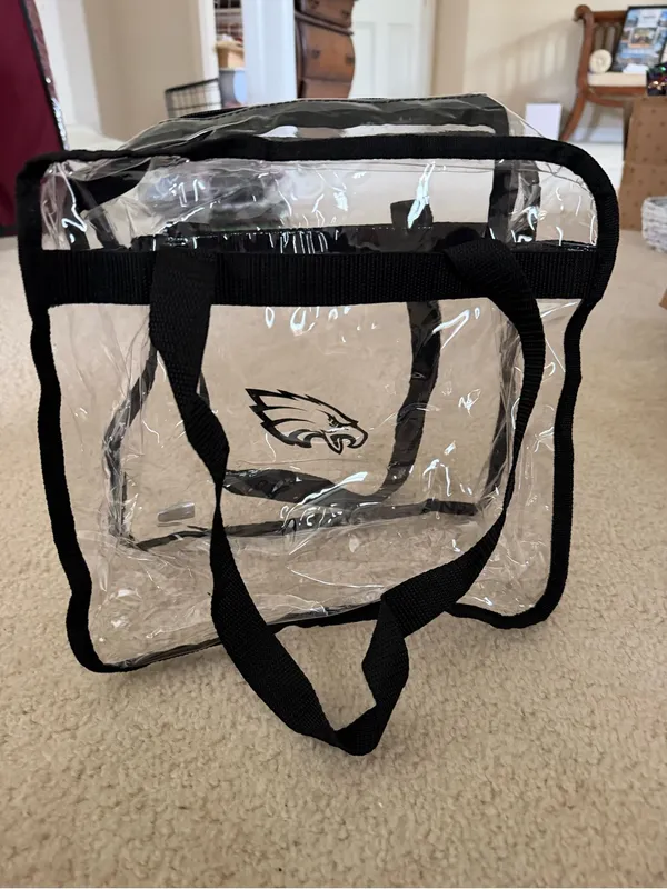 Clear Tote Bag with Black Trim - Image 2