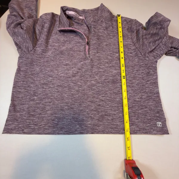 Hind XL Performance Pullover Womens Quarter Zip Crop Thumbholes Running Workout - Image 8