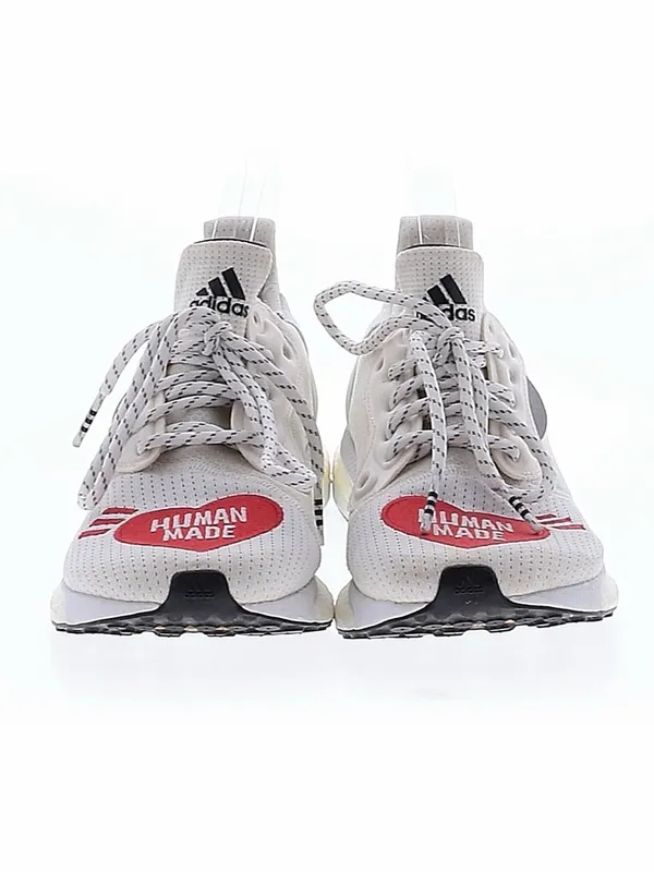 Adidas Solar HU x “Human Made” Love sneakers. White w/ Red “Human Made” Heart. - Image 2
