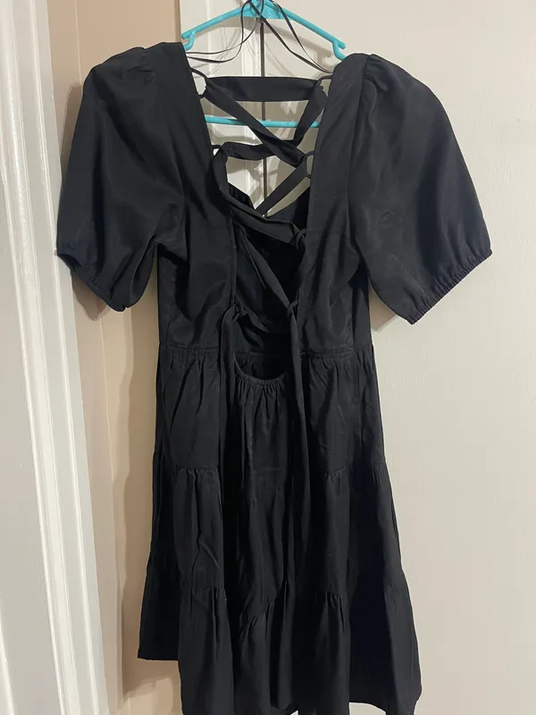 Boutique Tie Dress Black Size M - Image 2