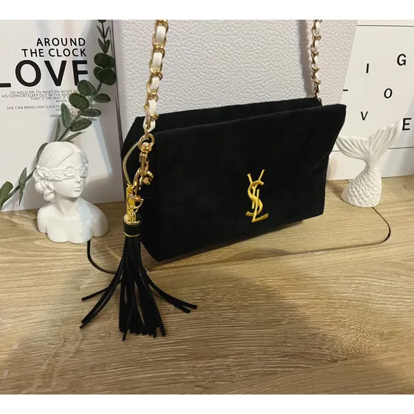 Yves Saint Laurent cosmetic Bag Pouch clutch Crossbody - Image 5